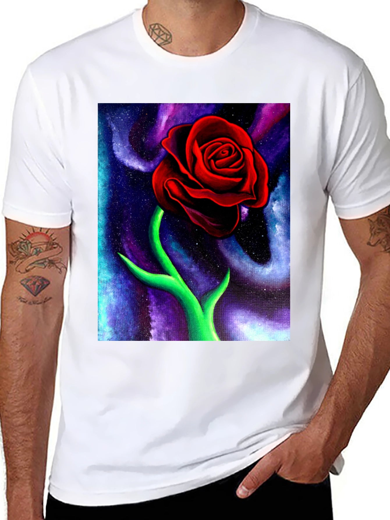Red Rose Galaxy T-Shirt