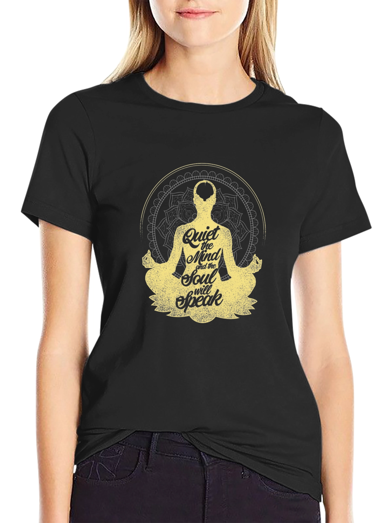 Quiet Mind Soul Speak T-Shirt - Meditative Design