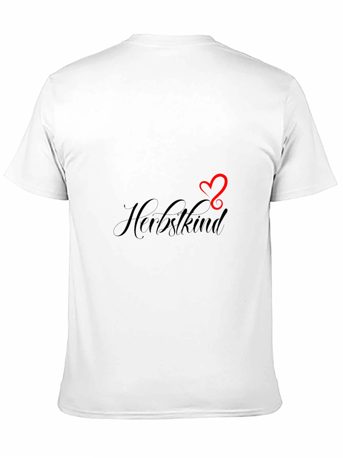 Herbstkind Heart Graphic Black T-Shirt