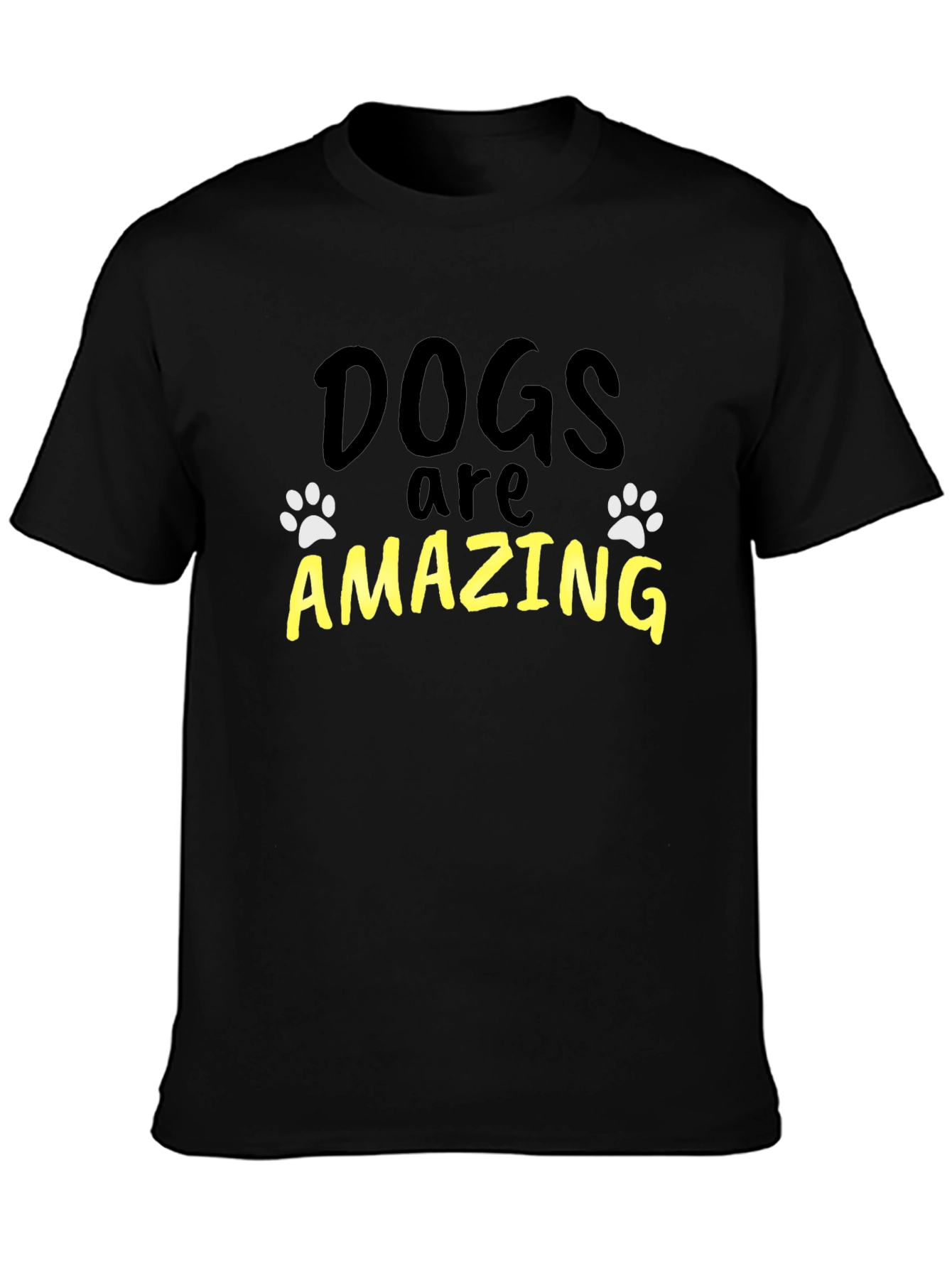 Dogs are Amazing Black Graphic Tee