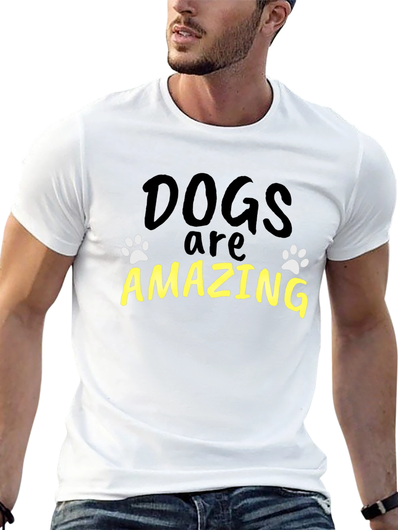 Dogs are Amazing Black Graphic Tee