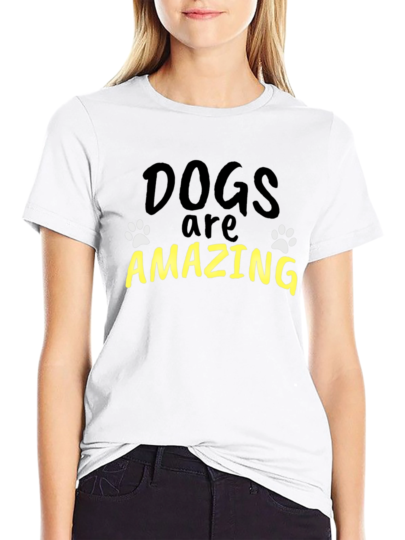 Dogs are Amazing Black Graphic Tee