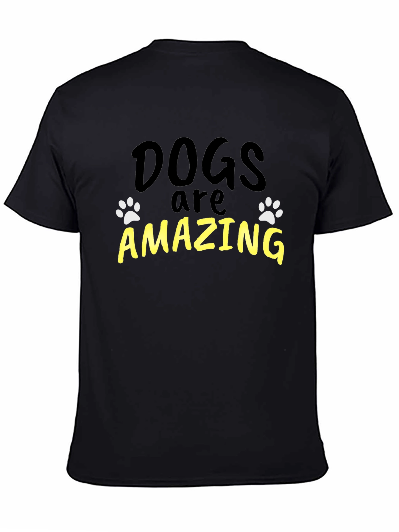 Dogs are Amazing Black Graphic Tee