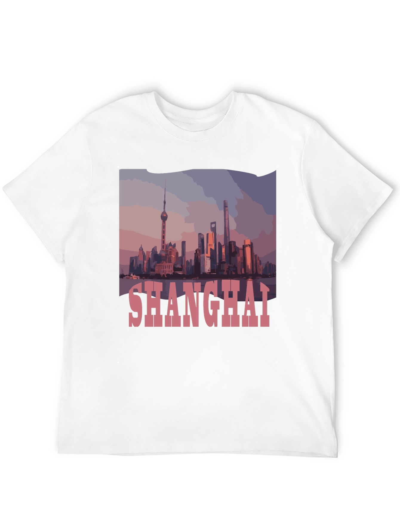 Shanghai Skyline Graphic T-Shirt - Urban Style Tee