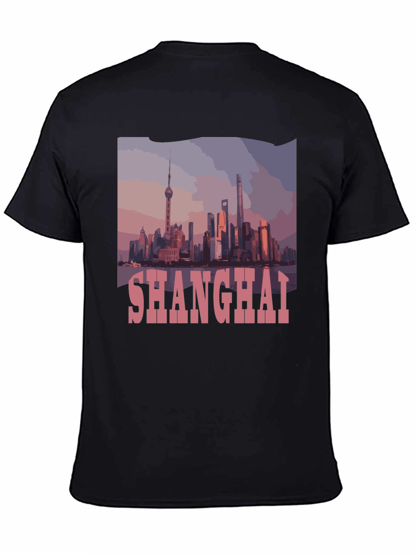 Shanghai Skyline Graphic T-Shirt - Urban Style Tee