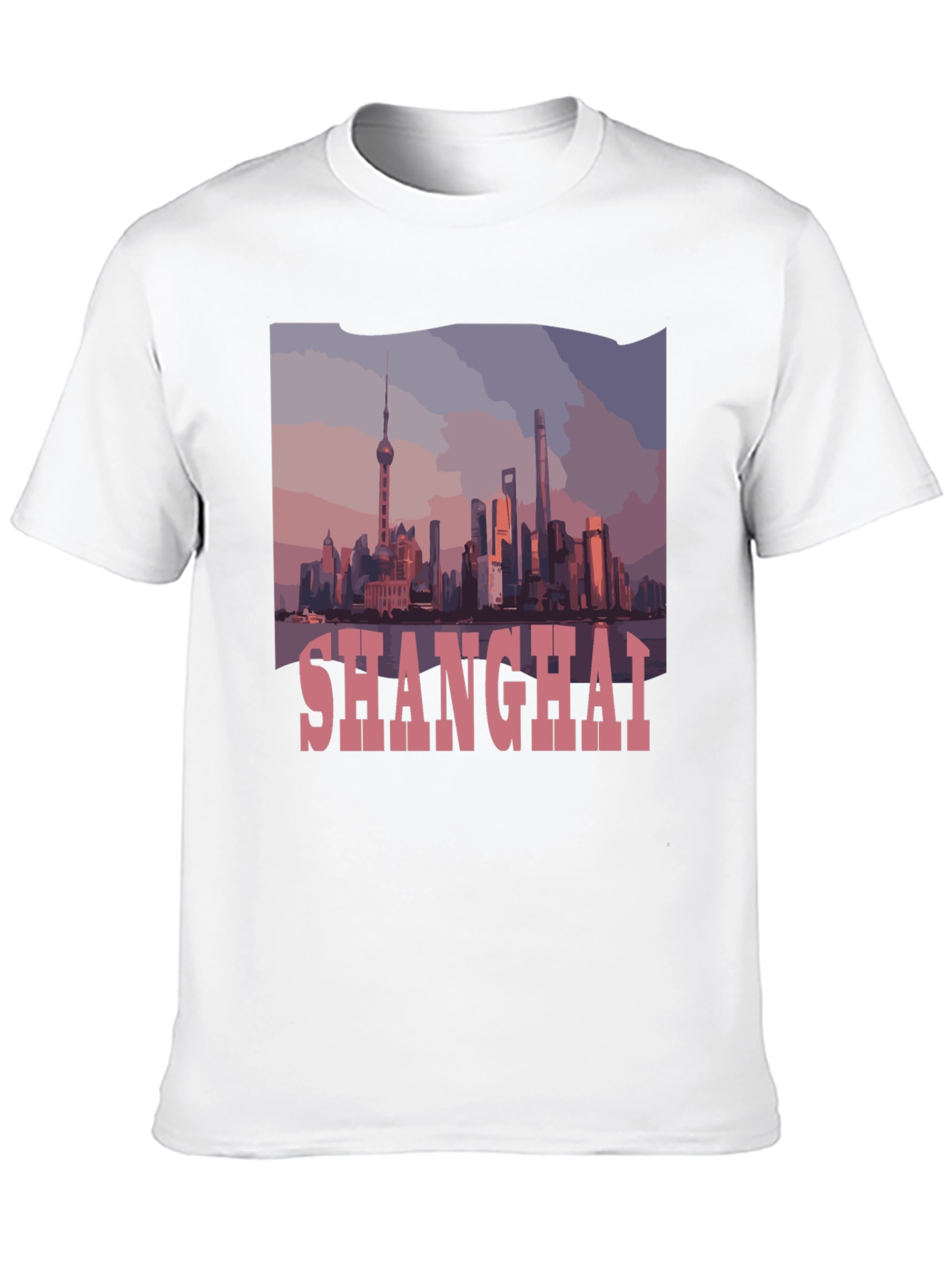 Shanghai Skyline Graphic T-Shirt - Urban Style Tee