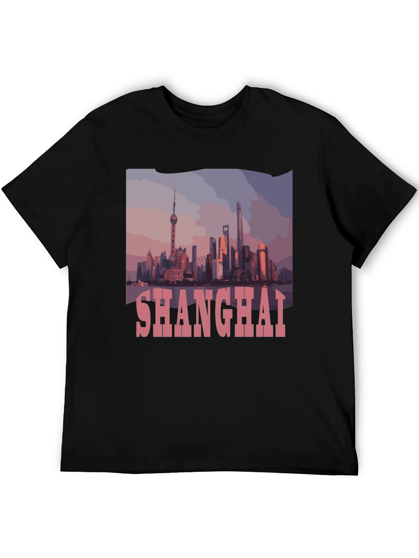 Shanghai Skyline Graphic T-Shirt - Urban Style Tee