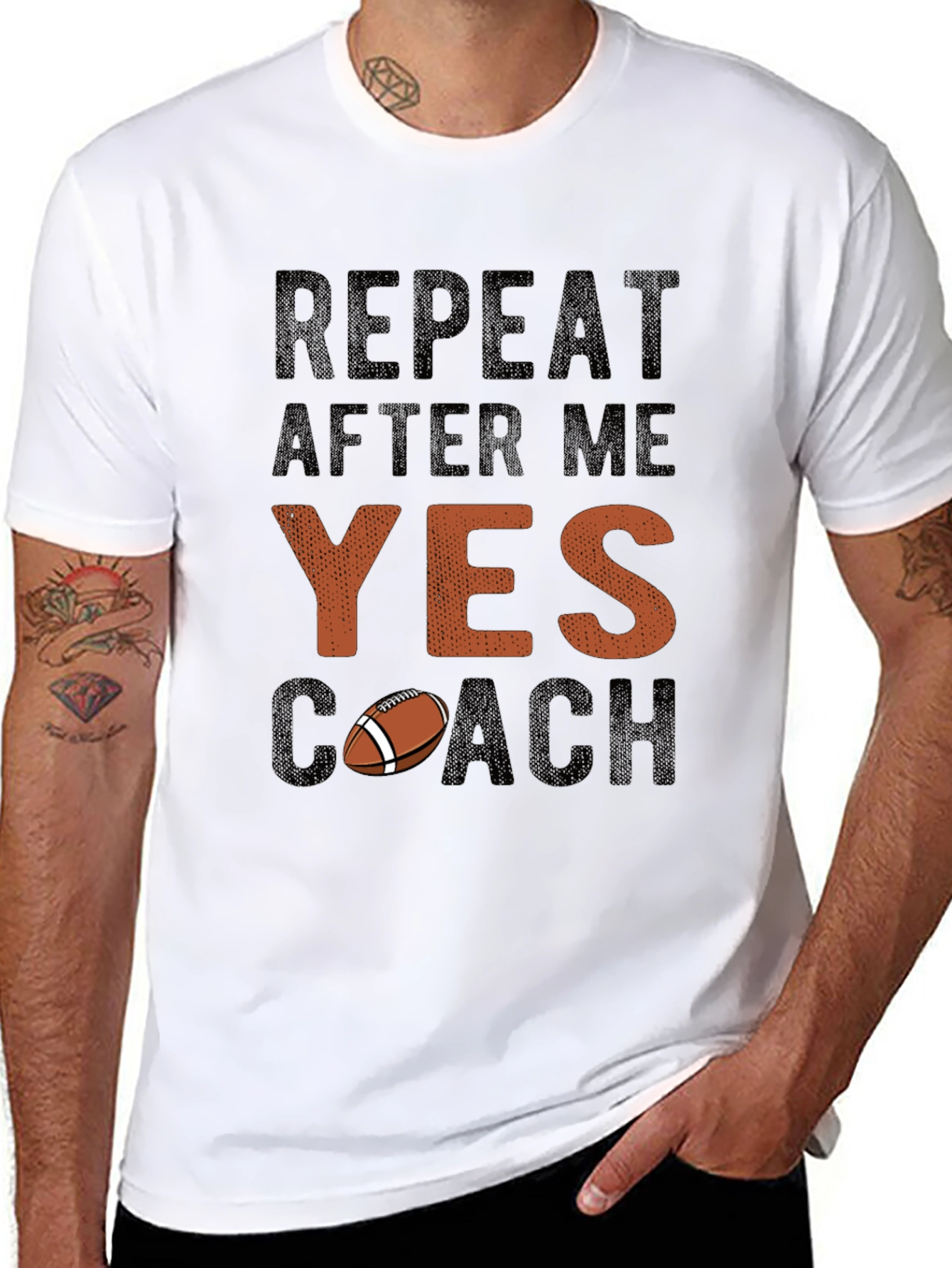 Repeat After Me YES Coach Football T-Shirt