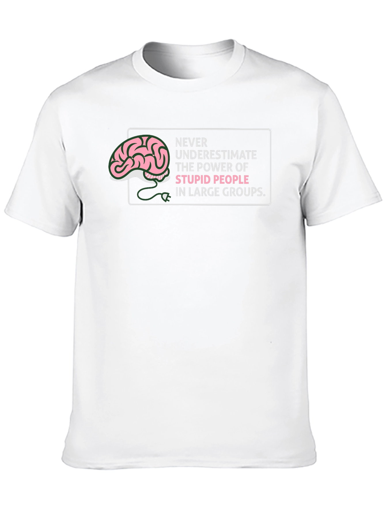 Stupid People Power Graphic Tee - Black Cotton
