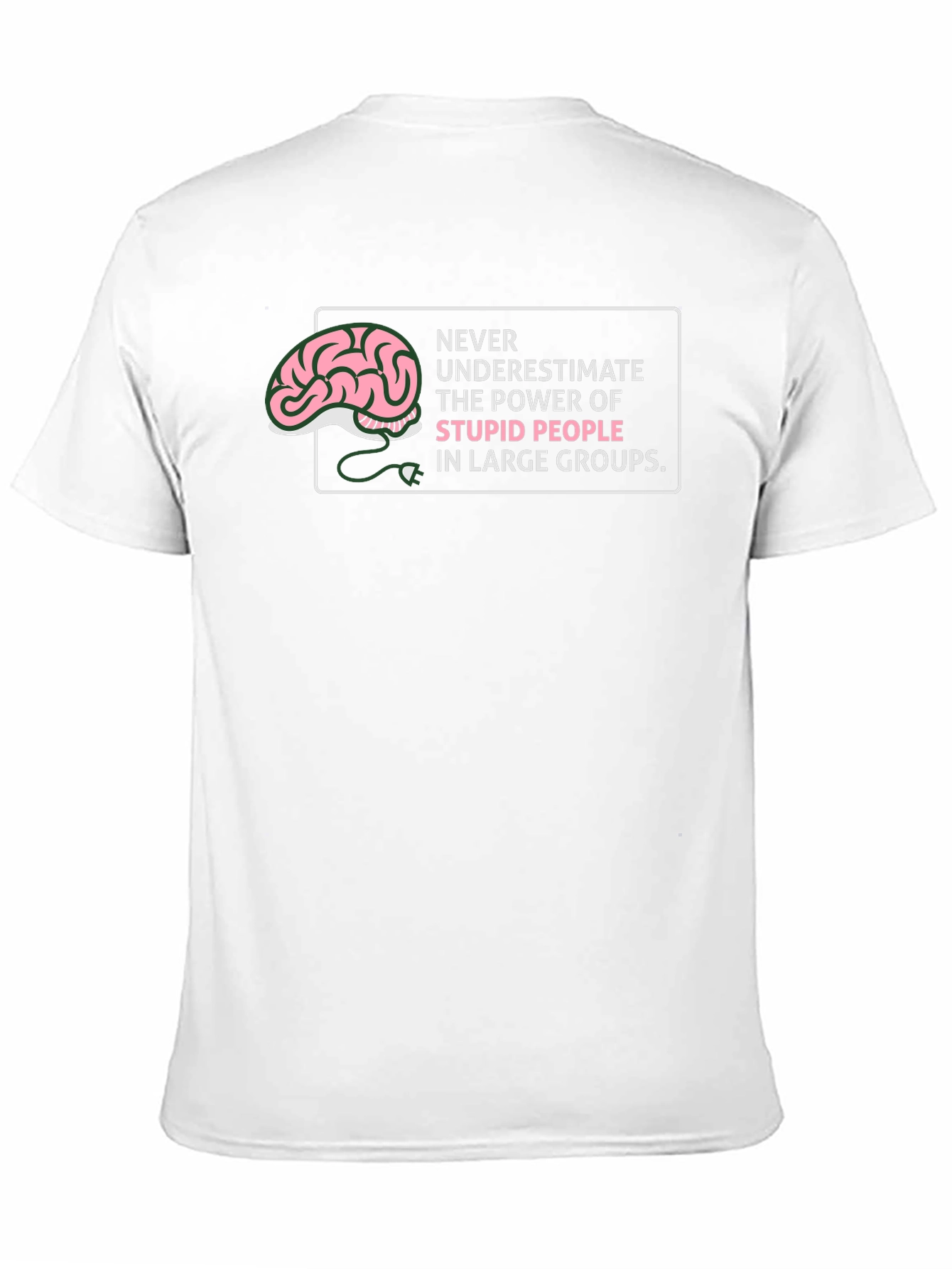Stupid People Power Graphic Tee - Black Cotton