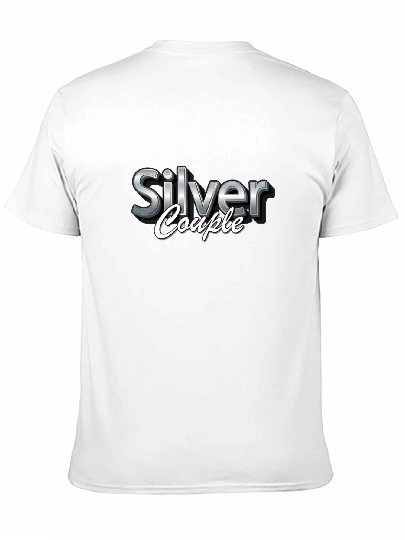 Silver Couple Black T-Shirt