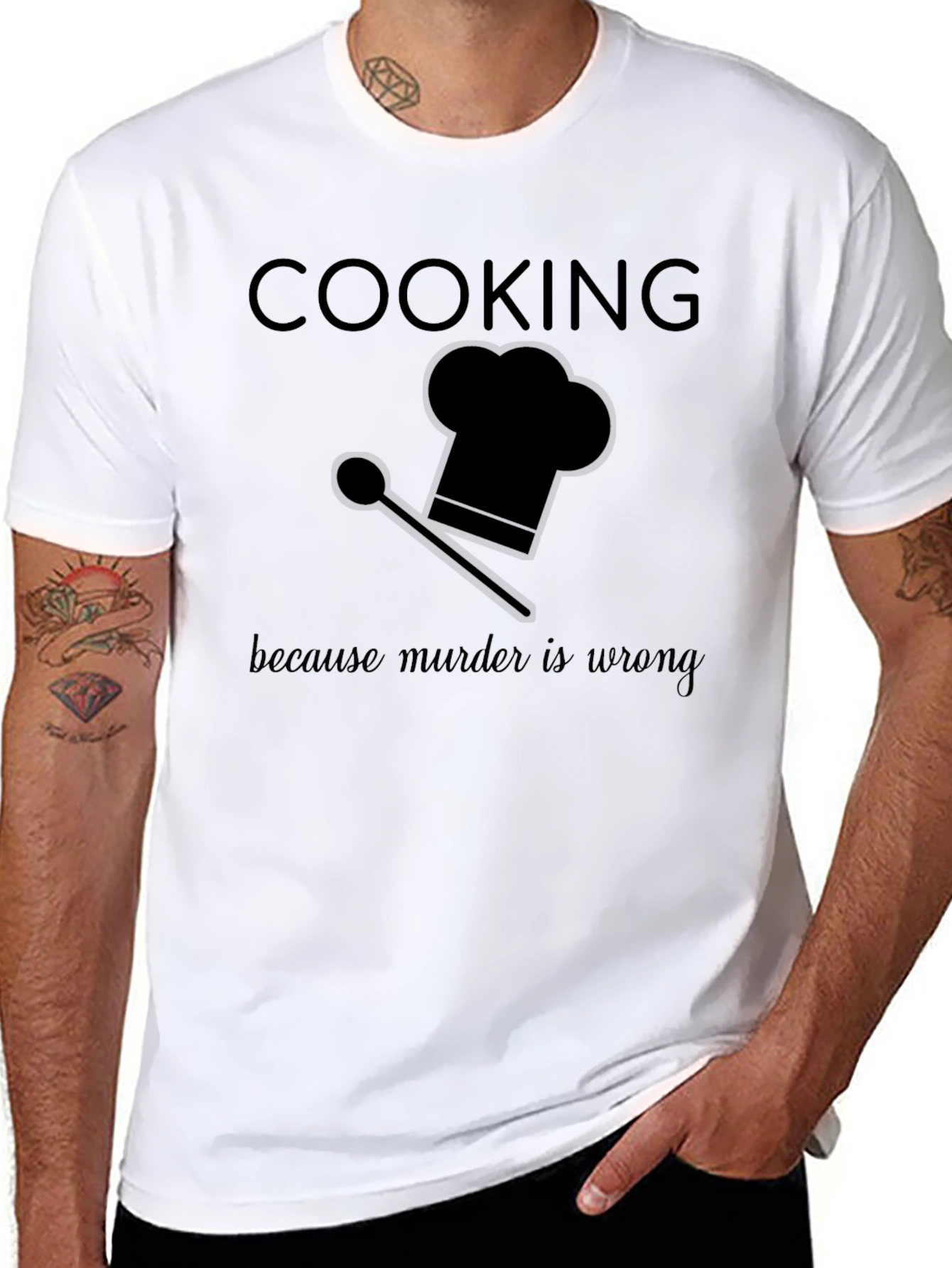 Cooking Because Murder Is Wrong T-Shirt