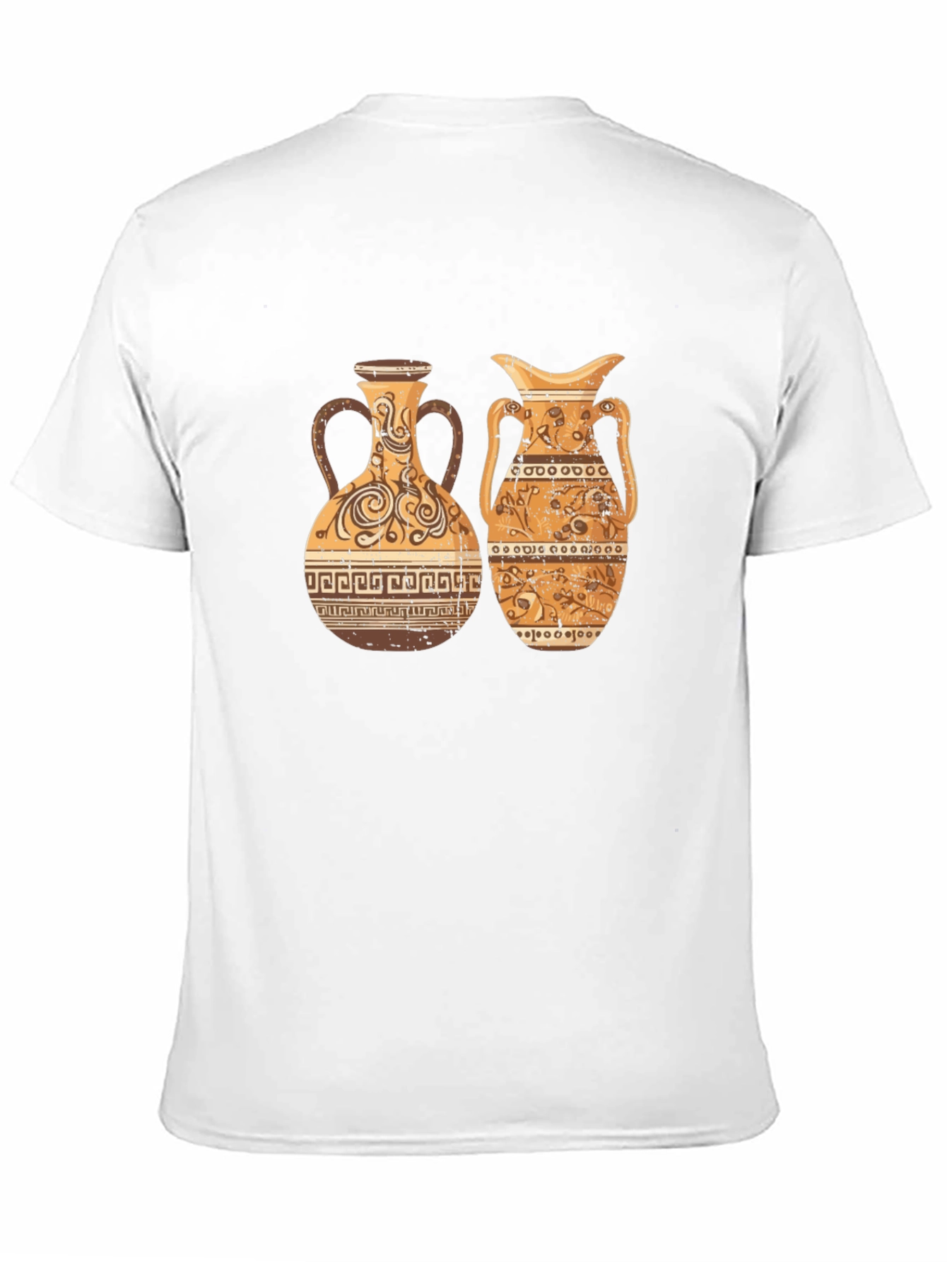 Antique Vase Design Black T-Shirt
