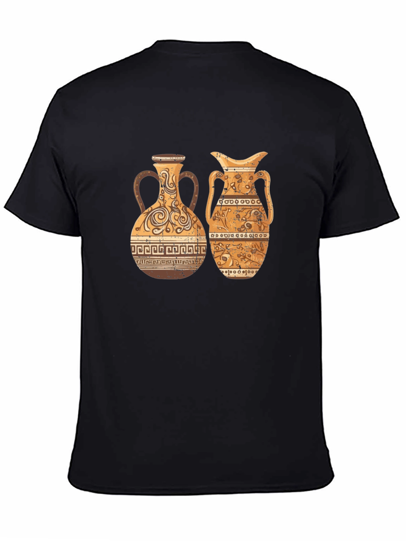 Antique Vase Design Black T-Shirt