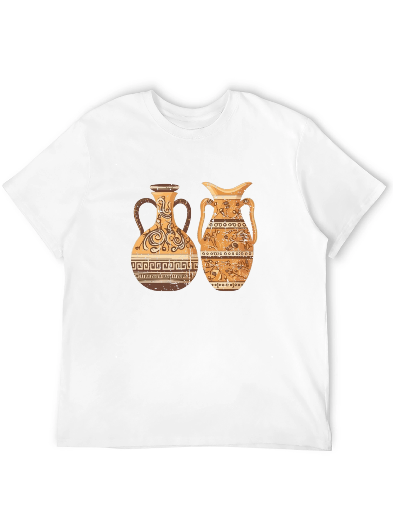 Antique Vase Design Black T-Shirt