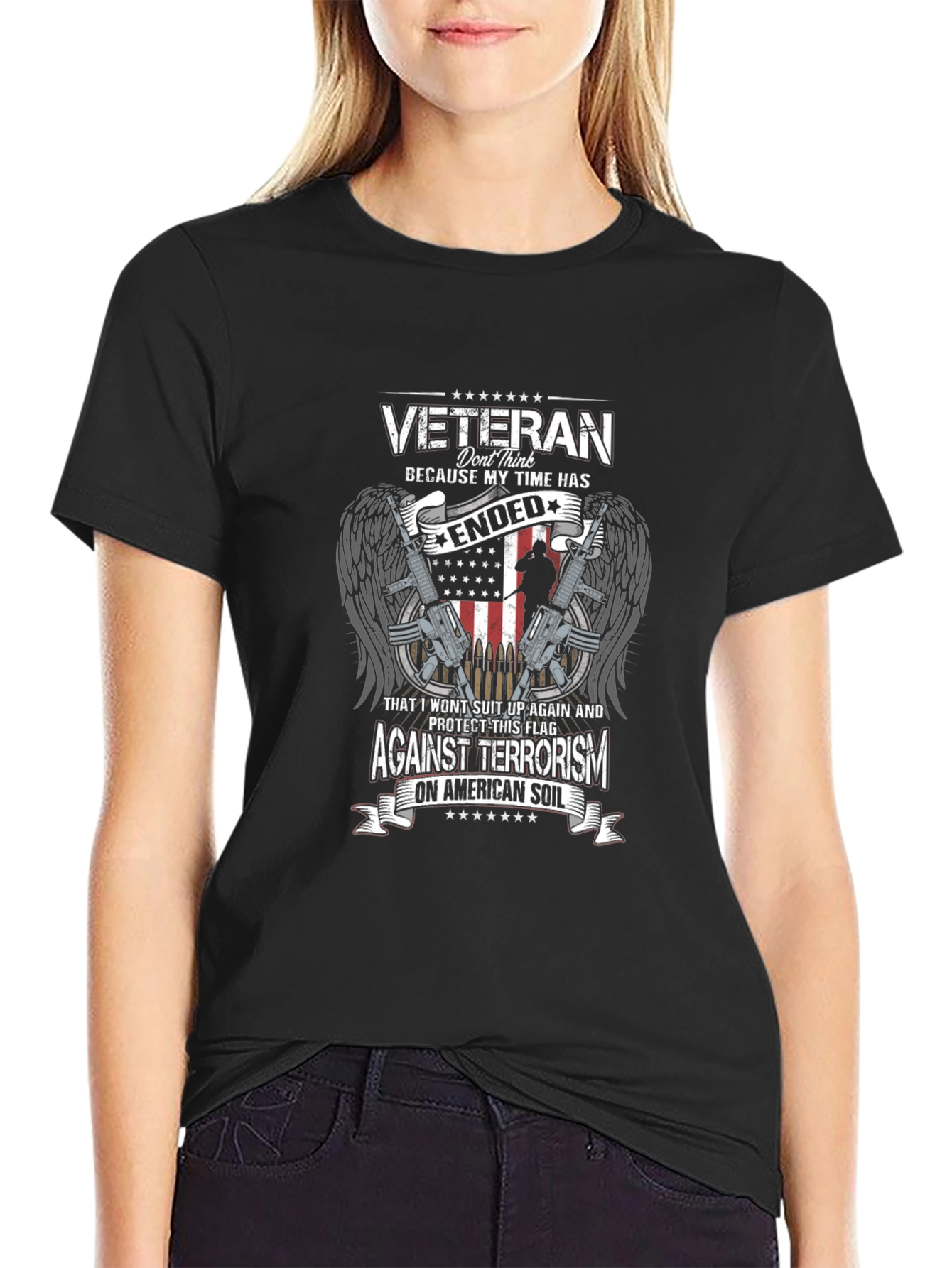 Veteran Against Terrorism Graphic T-Shirt