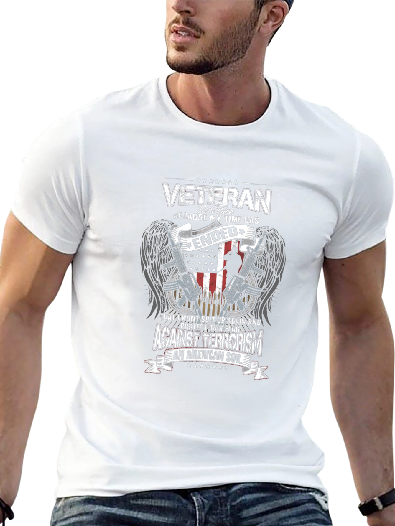 Veteran Against Terrorism Graphic T-Shirt