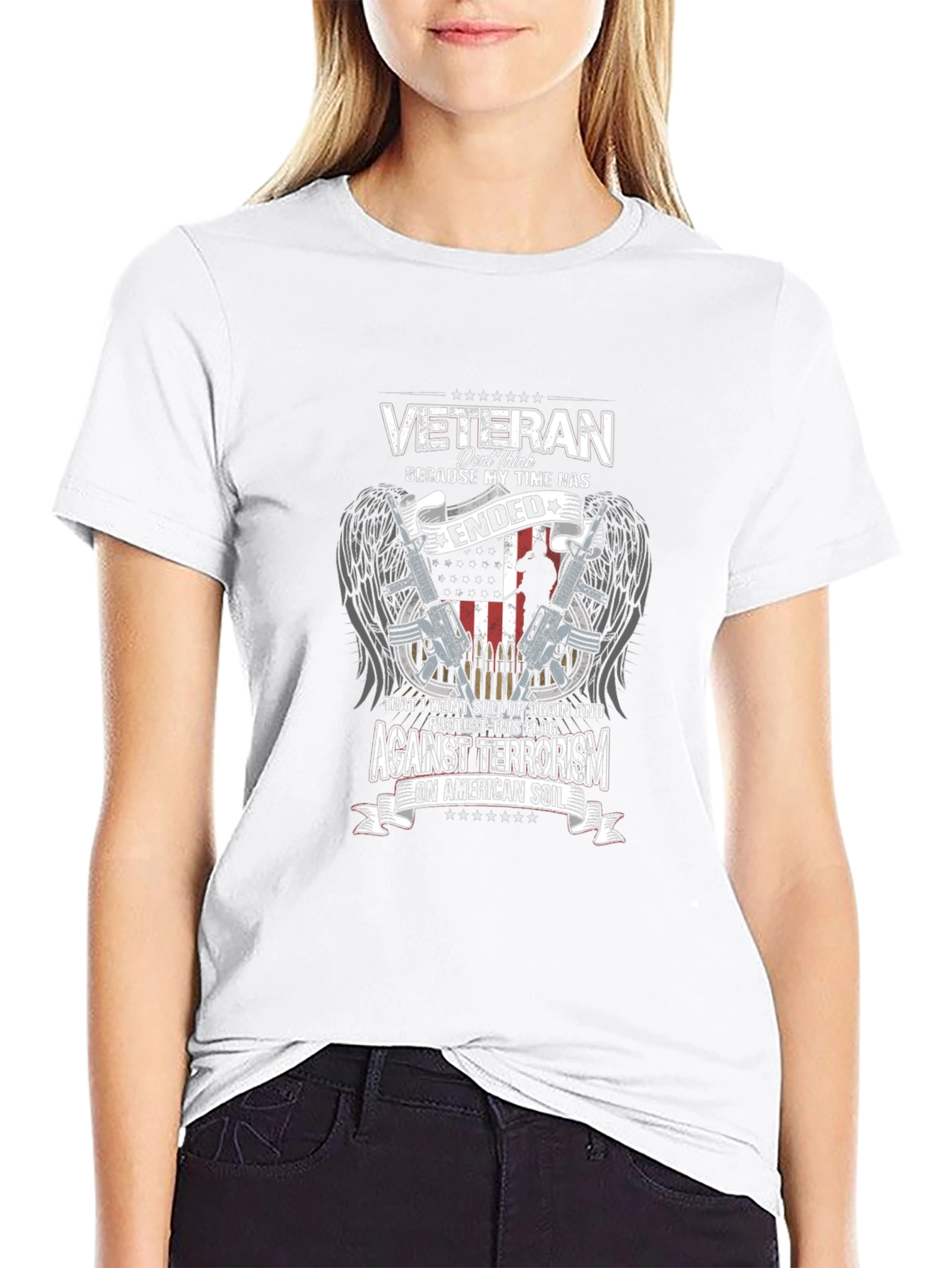 Veteran Against Terrorism Graphic T-Shirt