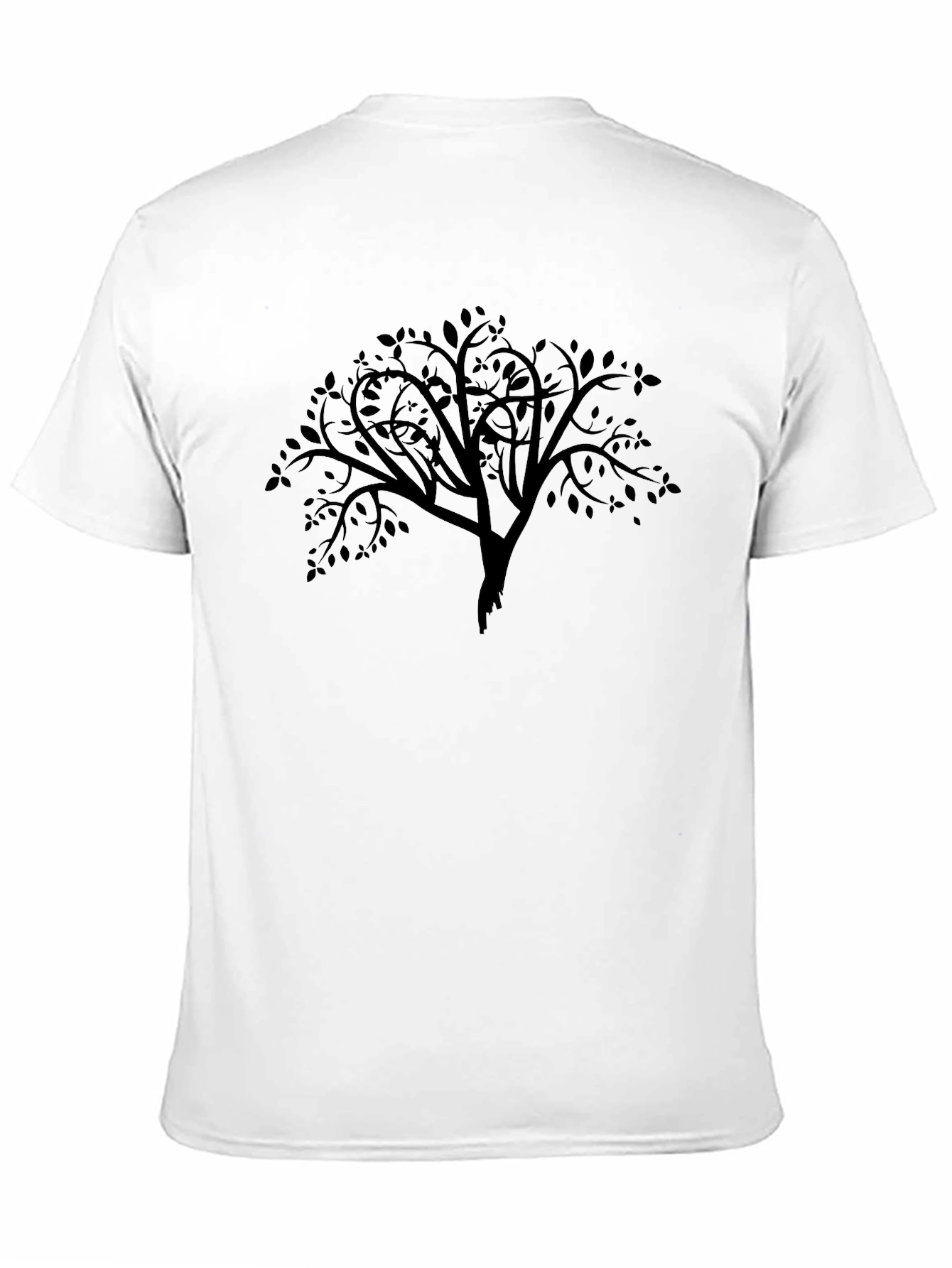 Black Tree Silhouette Graphic Tee - Modern Style
