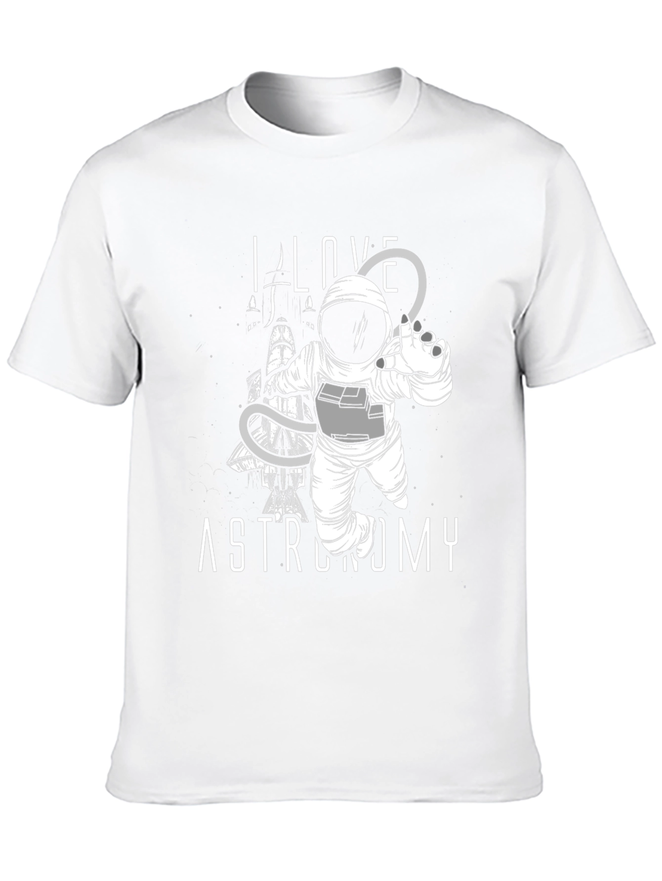 I Love Astronomy Black T-Shirt