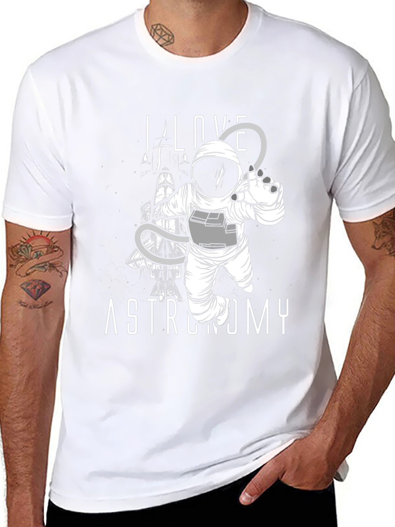 I Love Astronomy Black T-Shirt