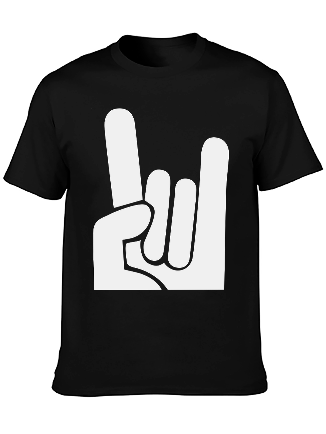 Rock On! Graphic Tee - Black Cotton T-Shirt