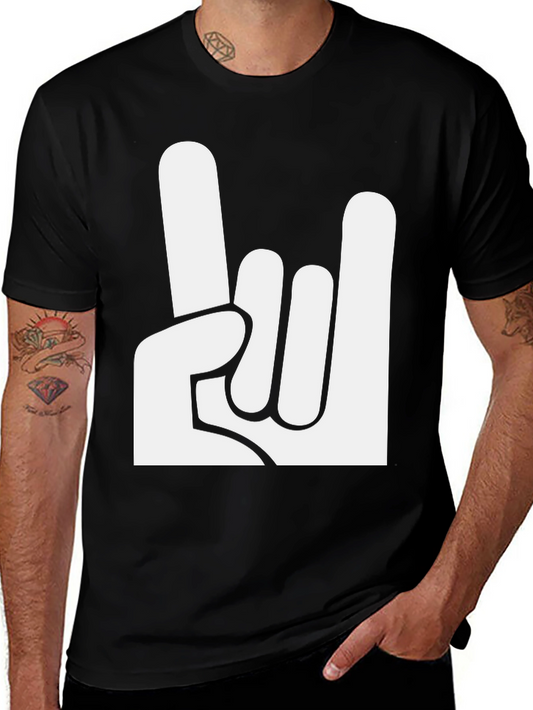 Rock On! Graphic Tee - Black Cotton T-Shirt
