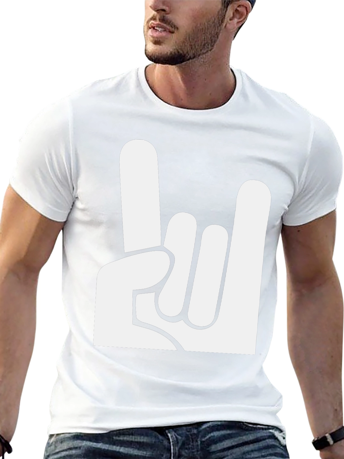 Rock On! Graphic Tee - Black Cotton T-Shirt