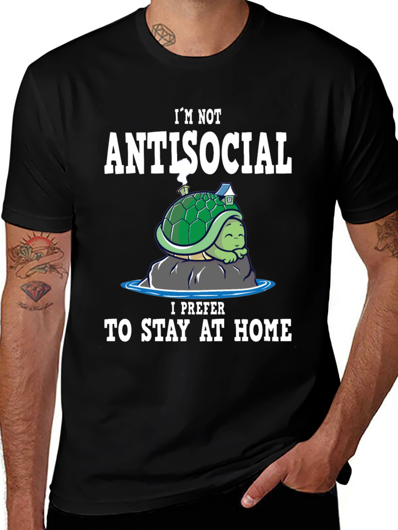 Antisocial Turtle Homebody T-Shirt