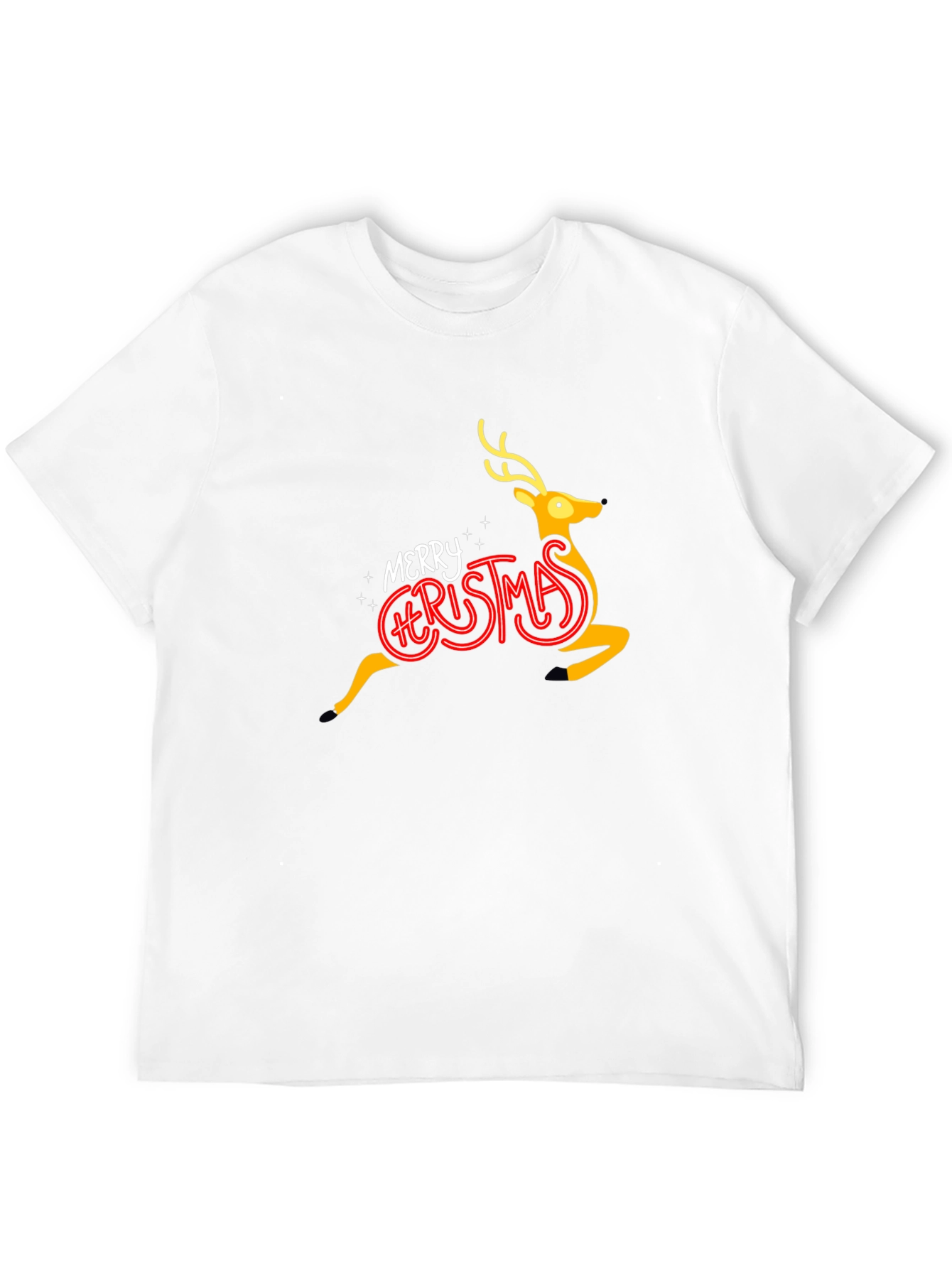 Merry Christmas Reindeer Graphic Tee