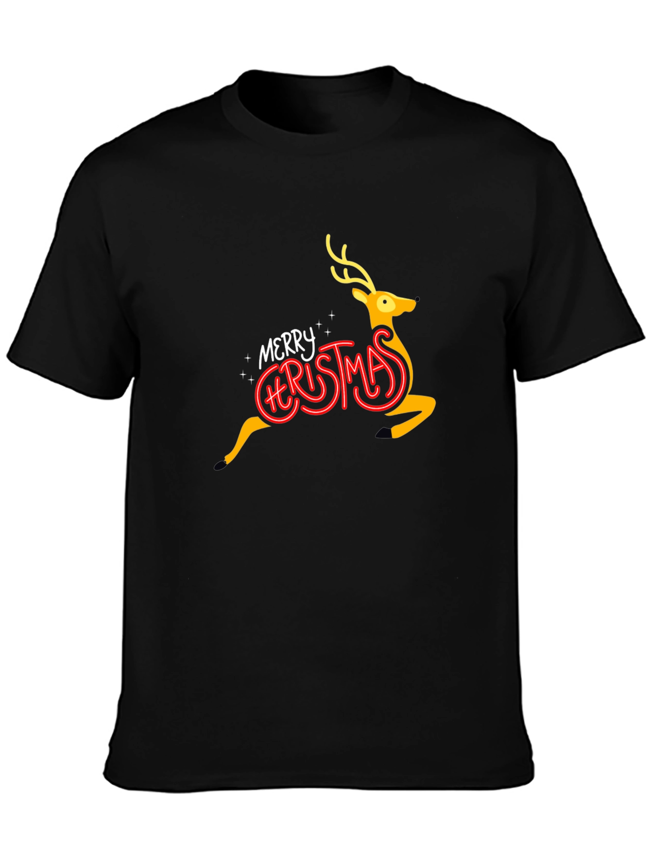 Merry Christmas Reindeer Graphic Tee