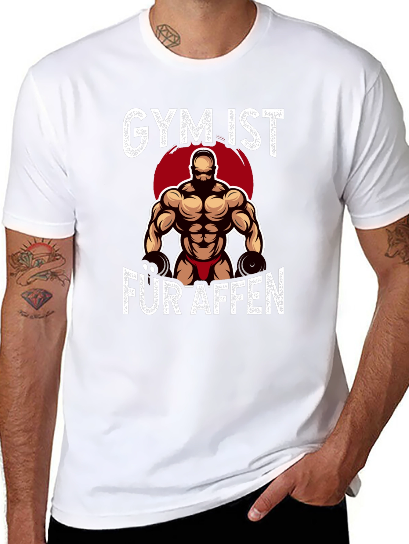 Gym Ist Fur Affen Graphic T-Shirt