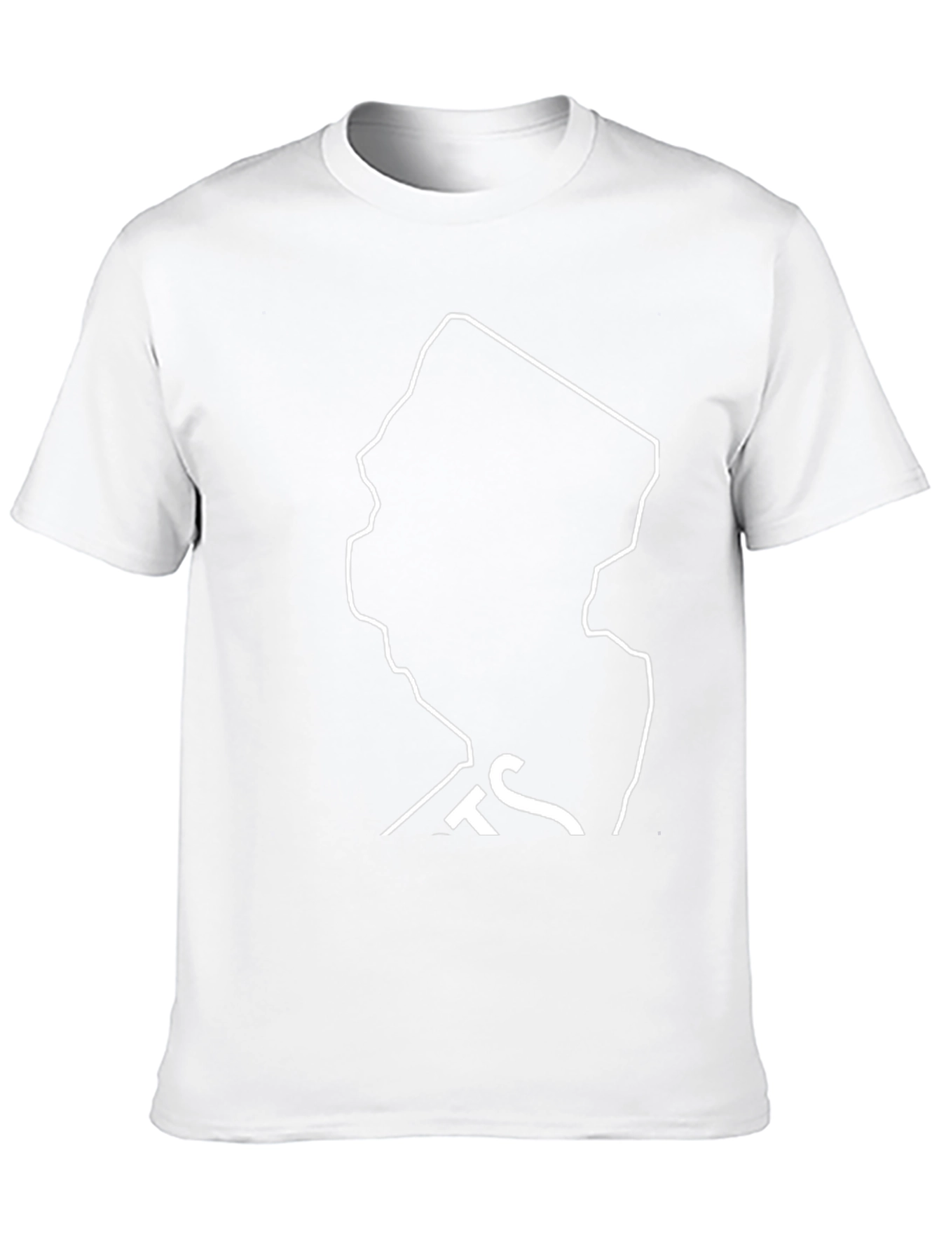 New Jersey State Outline Black T-Shirt