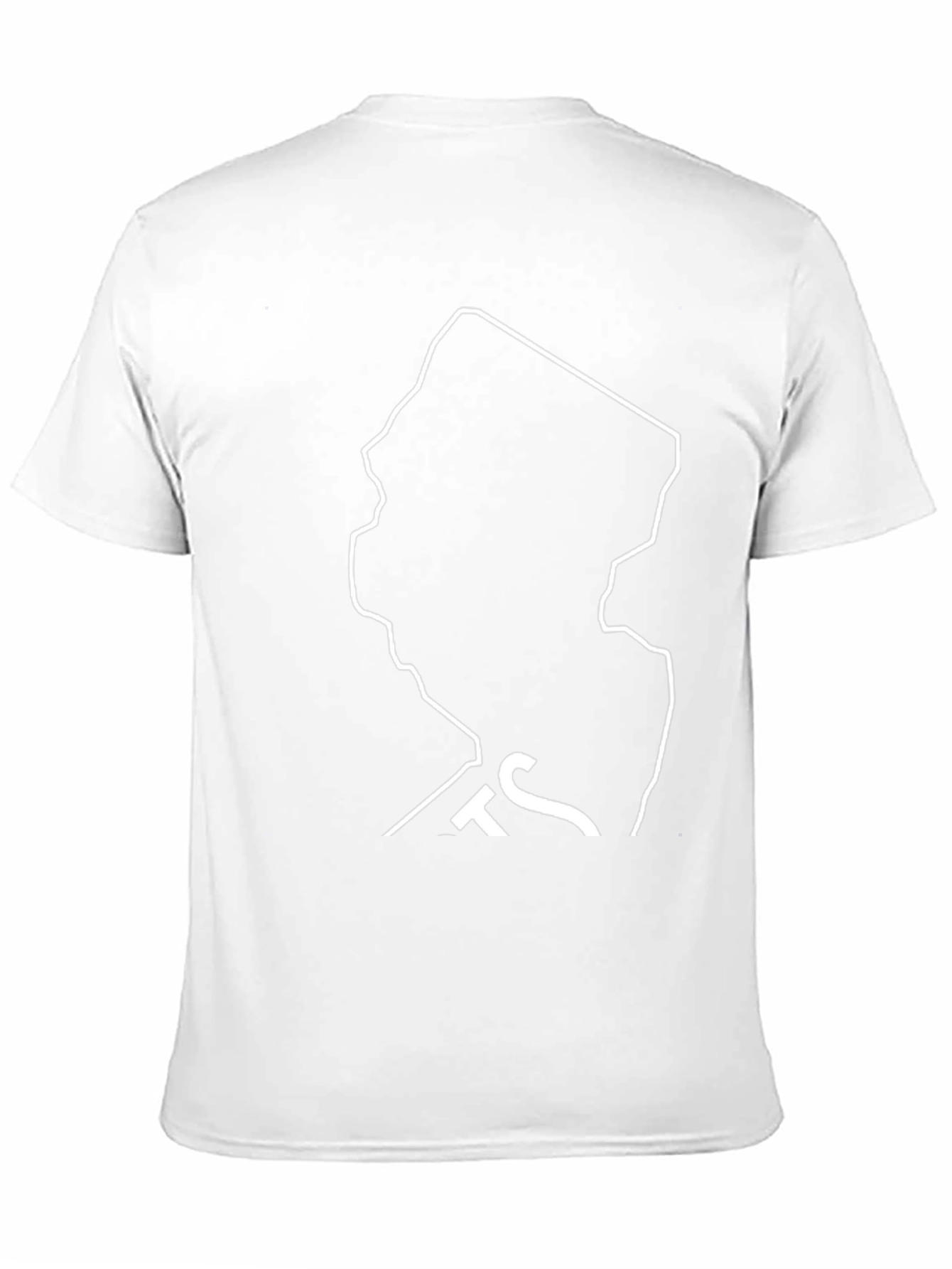 New Jersey State Outline Black T-Shirt