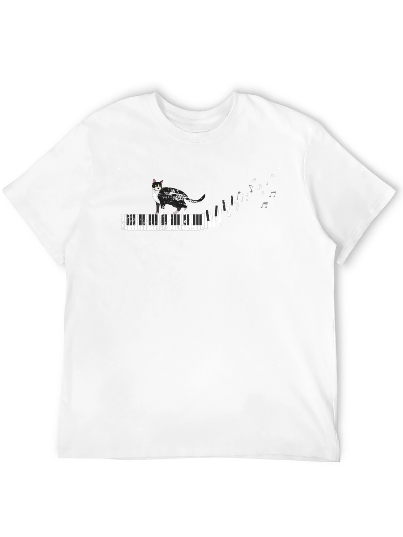 Piano Cat T-Shirt - Musical Feline Tee