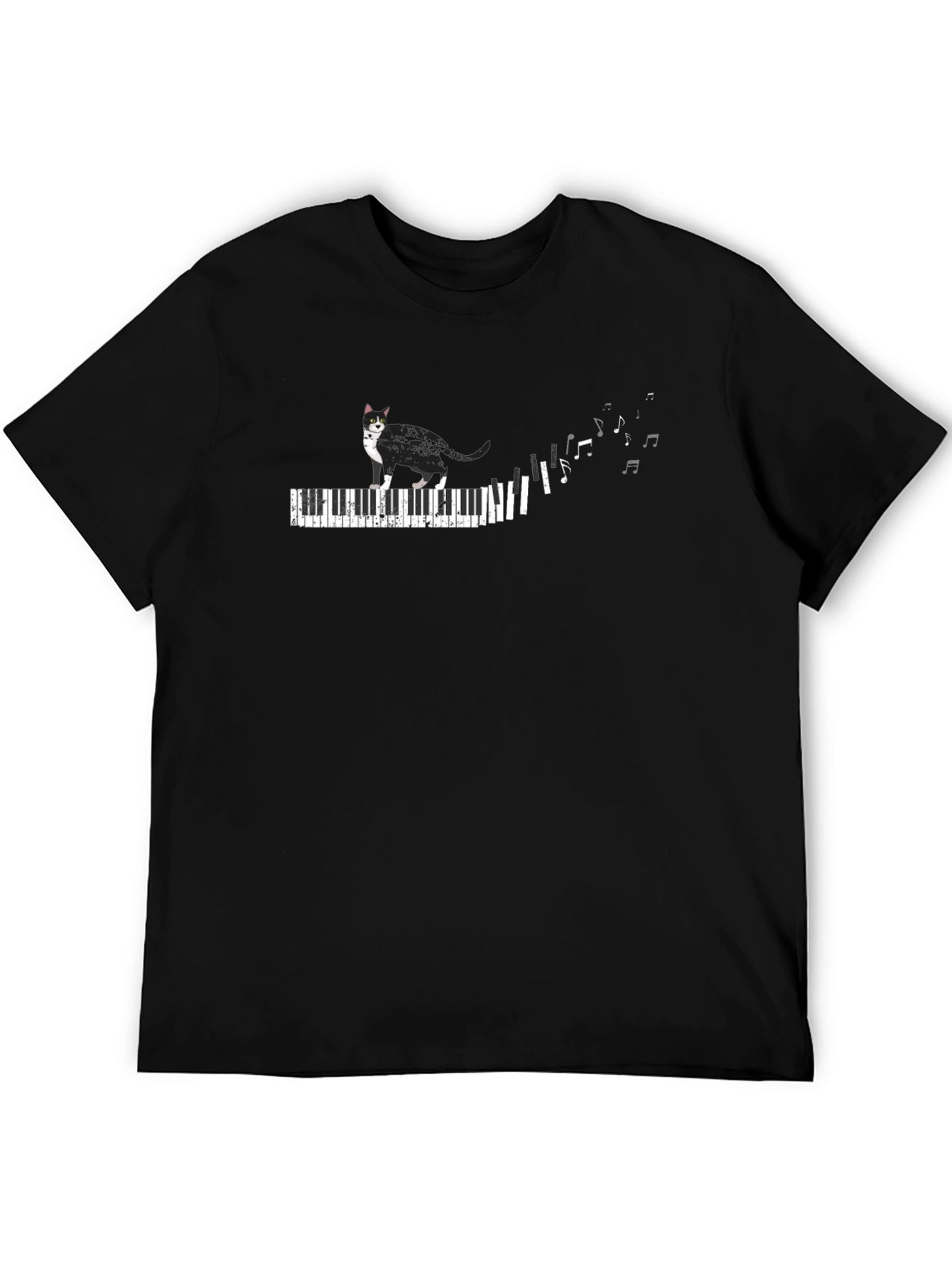 Piano Cat T-Shirt - Musical Feline Tee