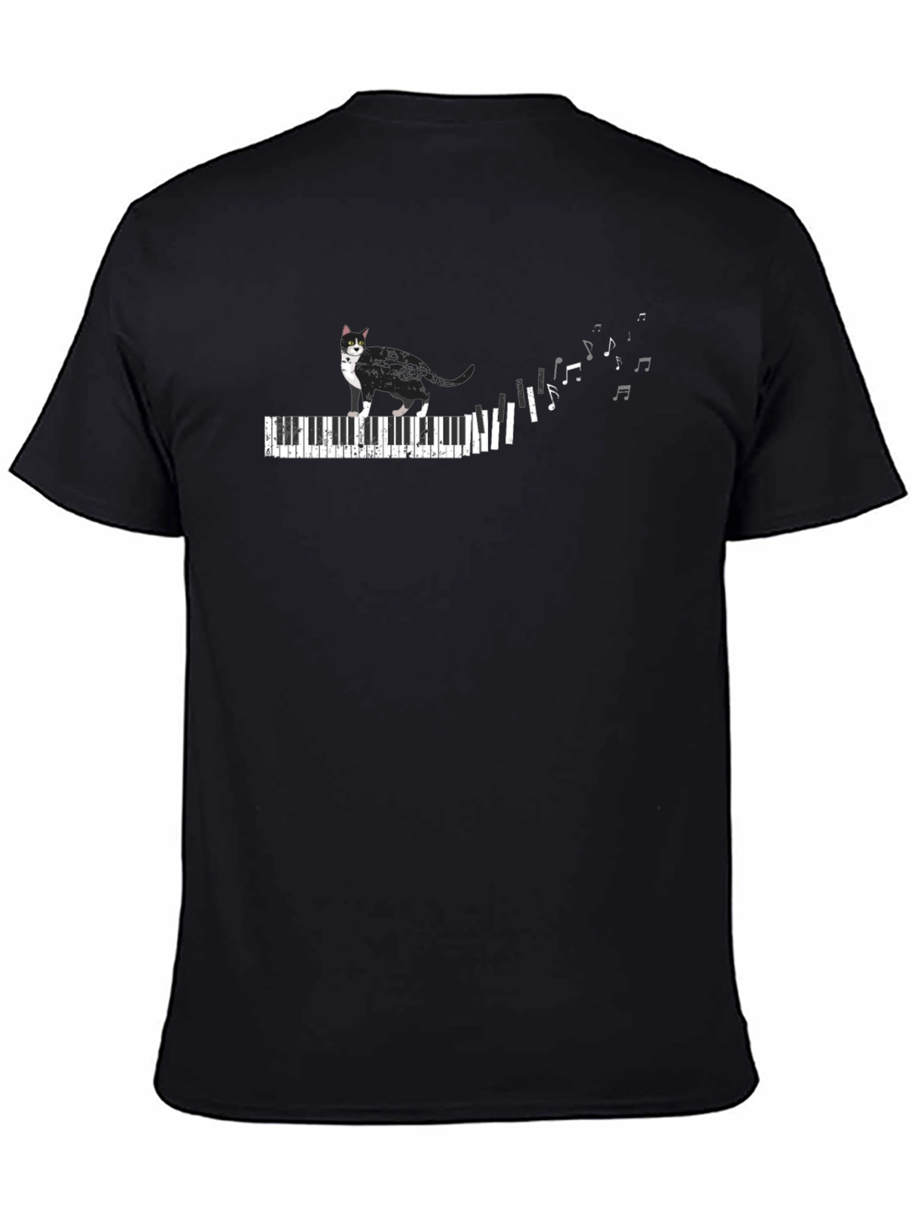 Piano Cat T-Shirt - Musical Feline Tee