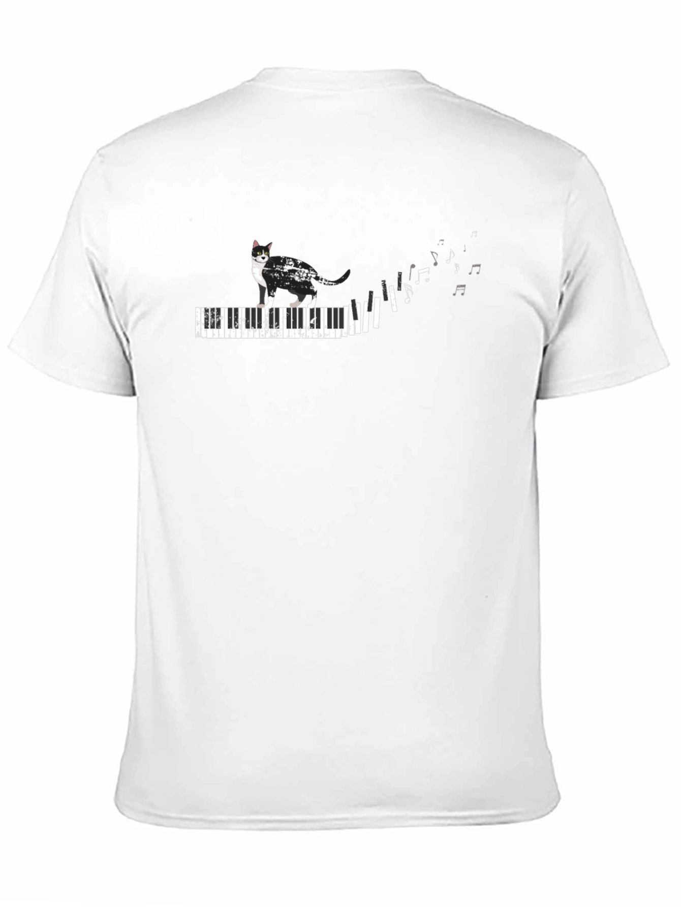 Piano Cat T-Shirt - Musical Feline Tee