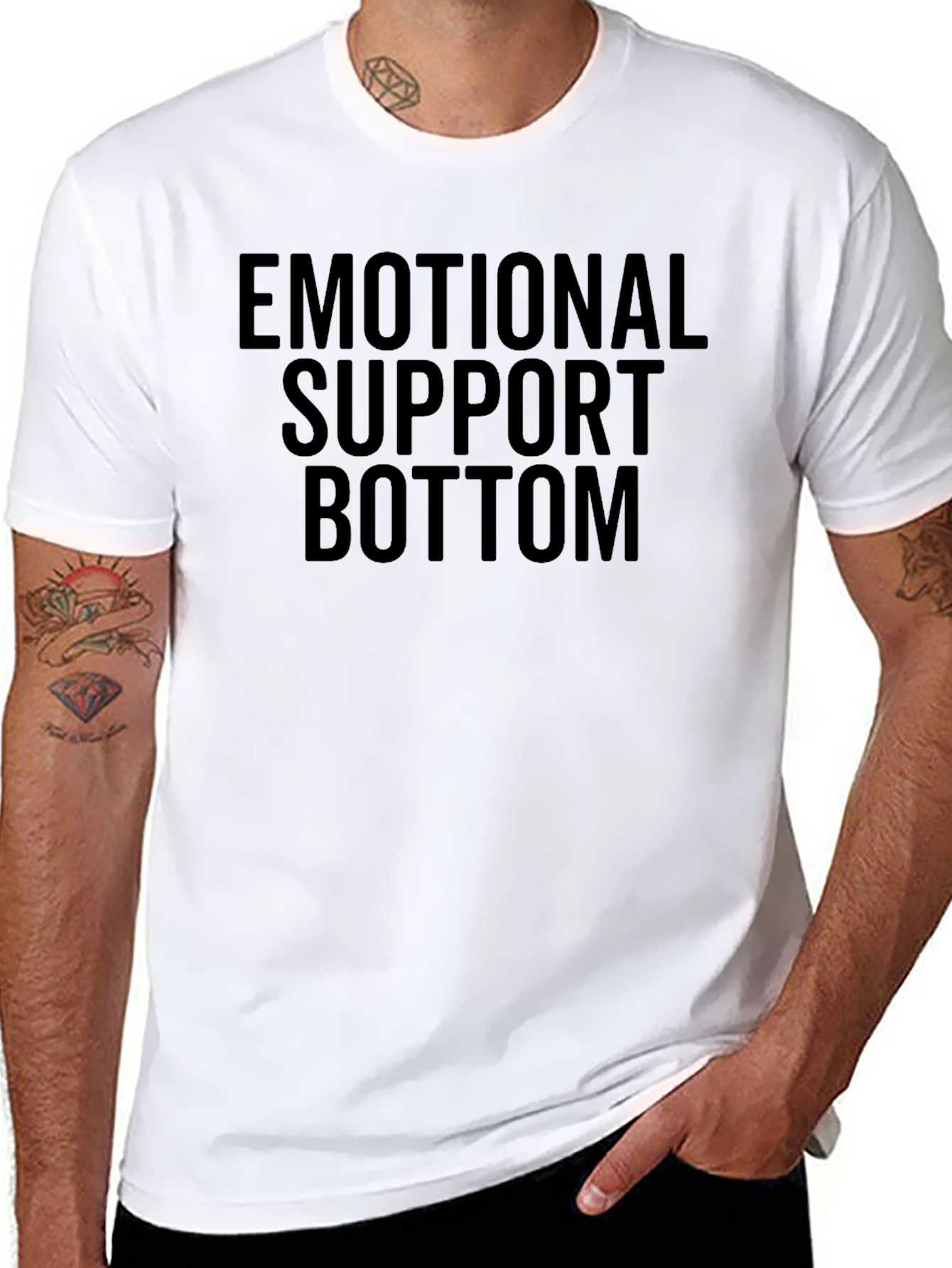 Emotional Support Bottom Graphic T-Shirt