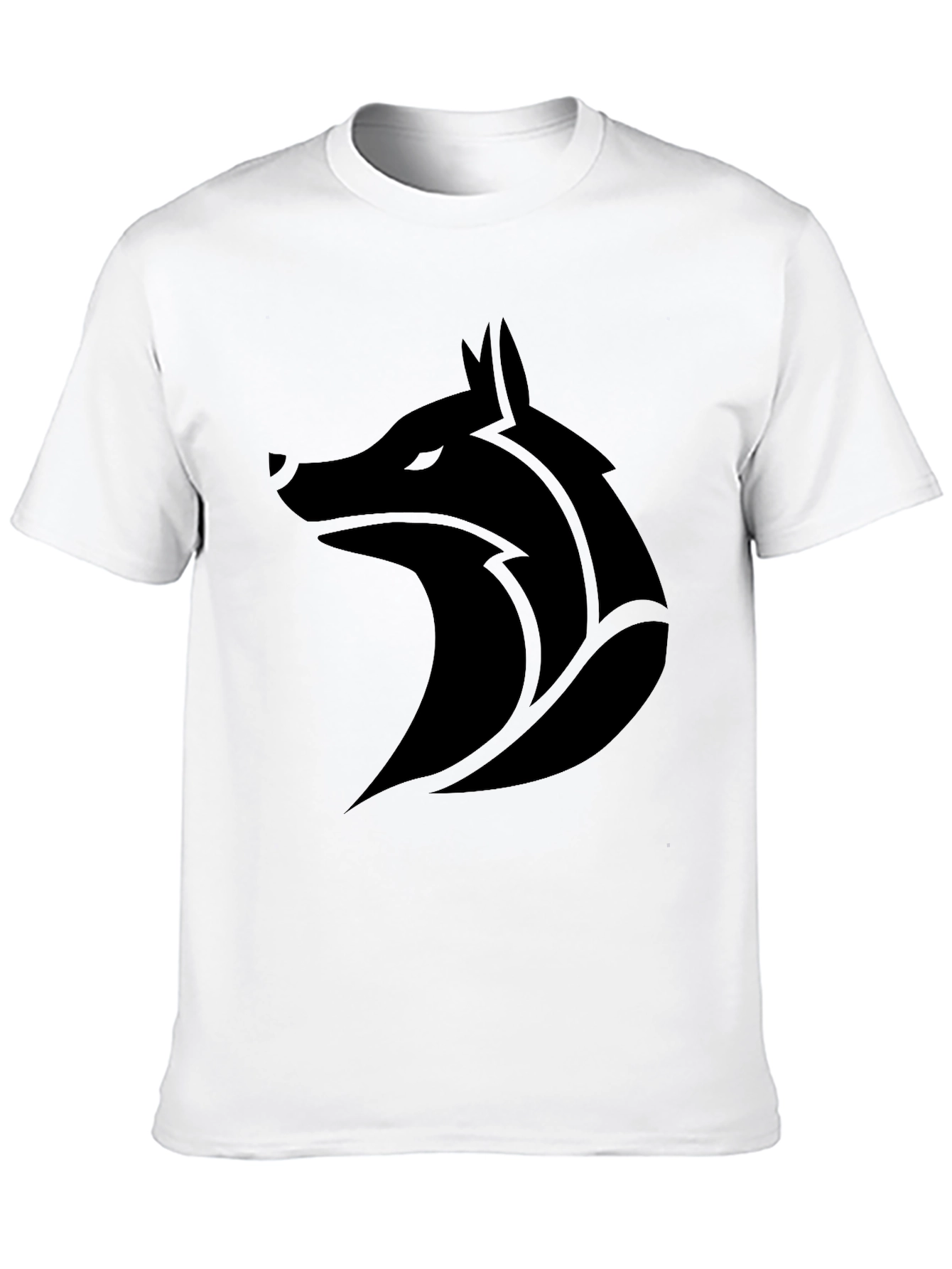 Black Wolf Graphic Tee - Modern Design