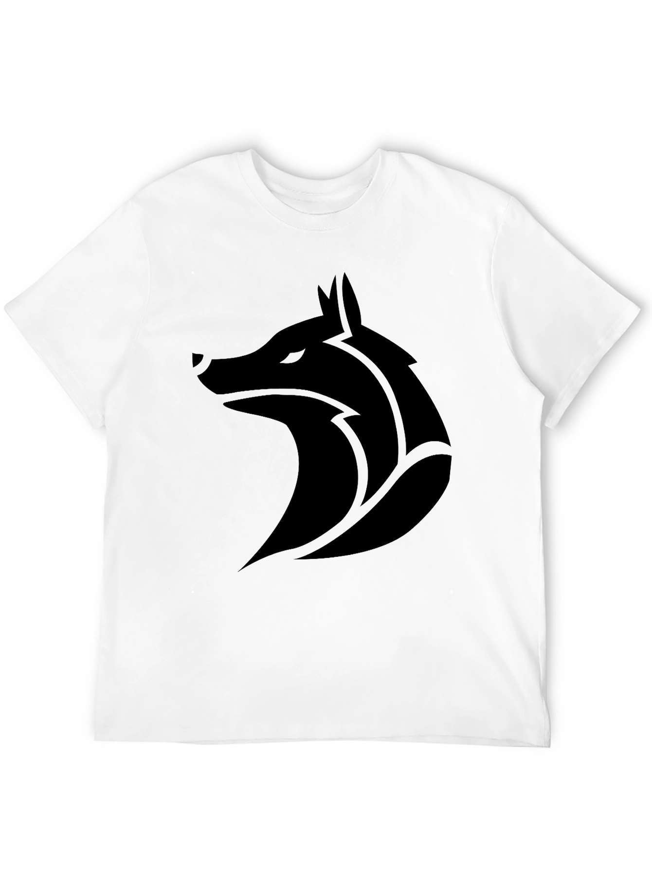 Black Wolf Graphic Tee - Modern Design