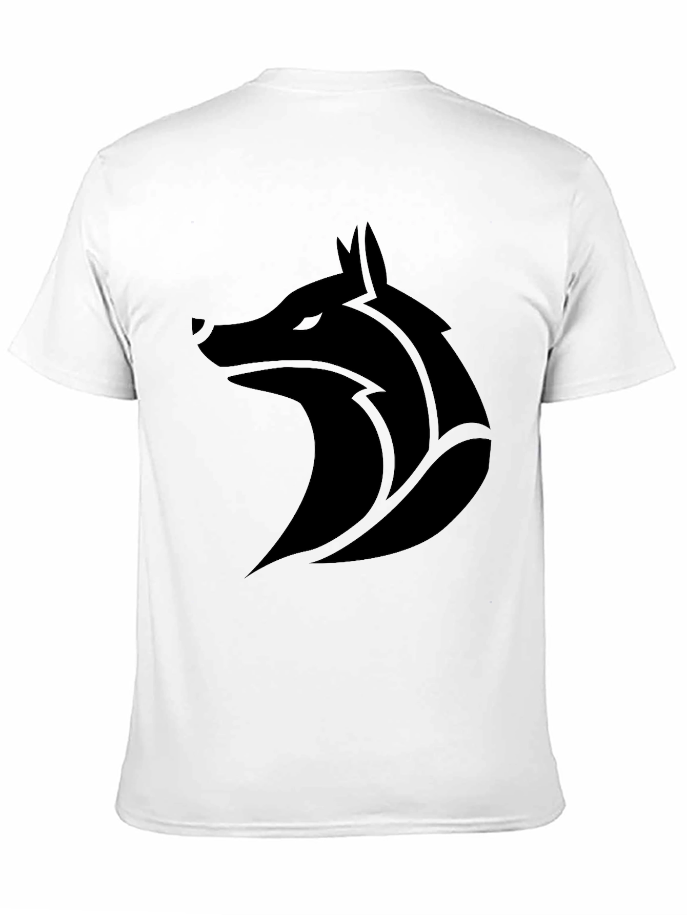 Black Wolf Graphic Tee - Modern Design