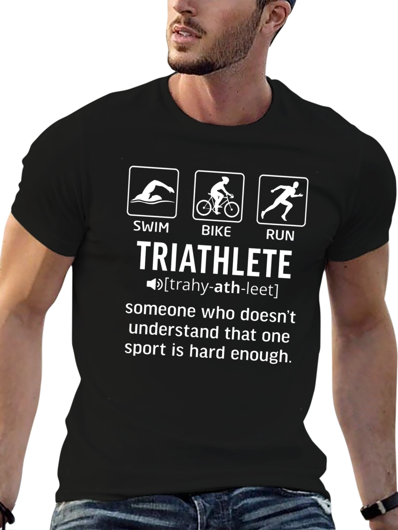 Triathlete T-Shirt - Swim Bike Run Funny Graphic Tee