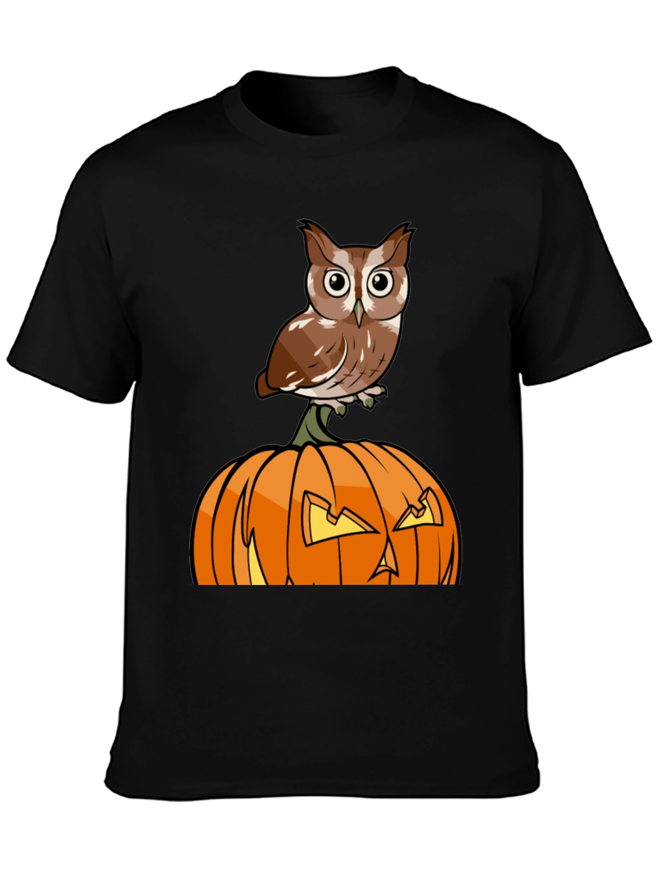 Owl on Pumpkin Halloween T-Shirt