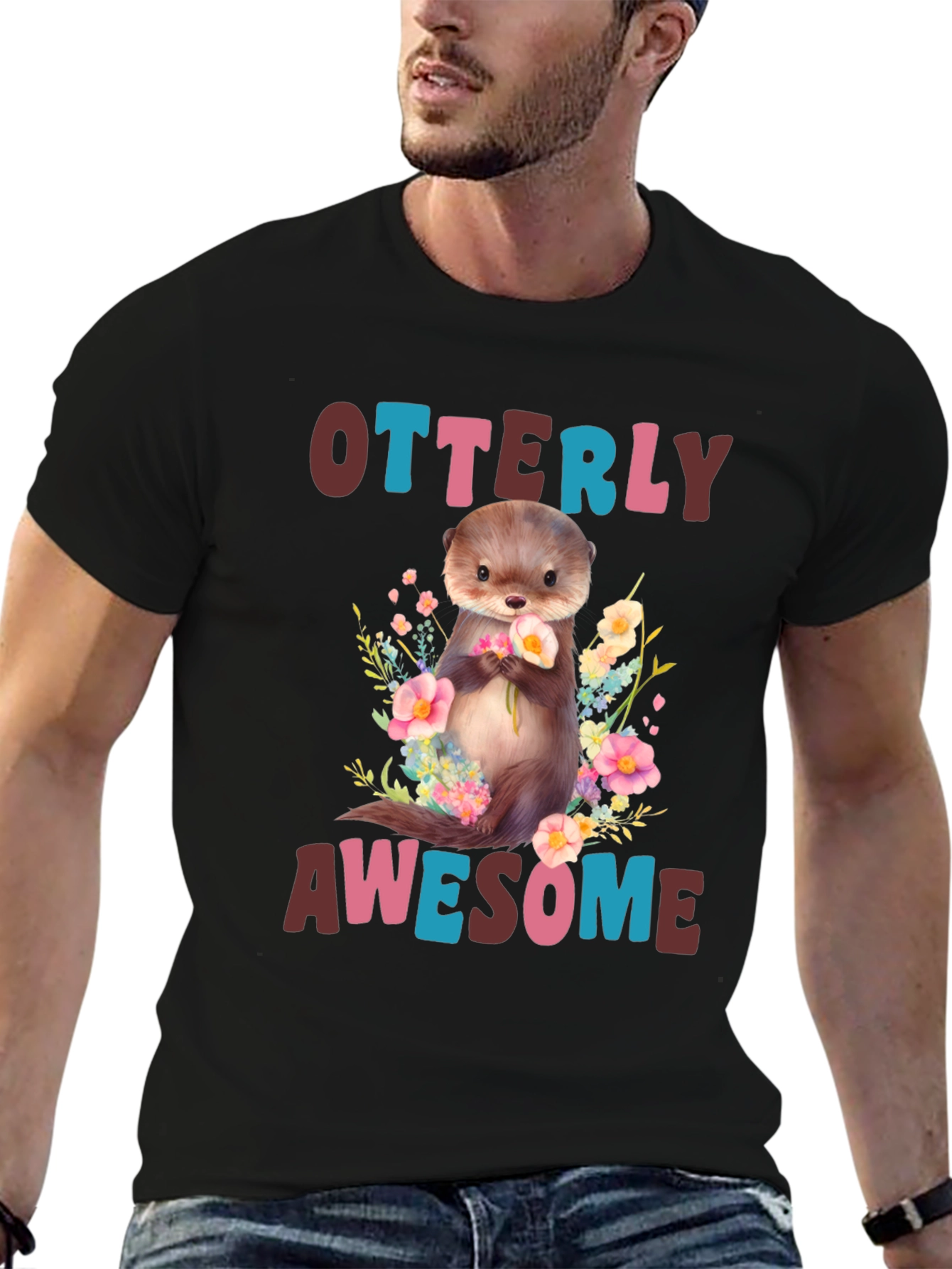Otterly Awesome Graphic T-Shirt