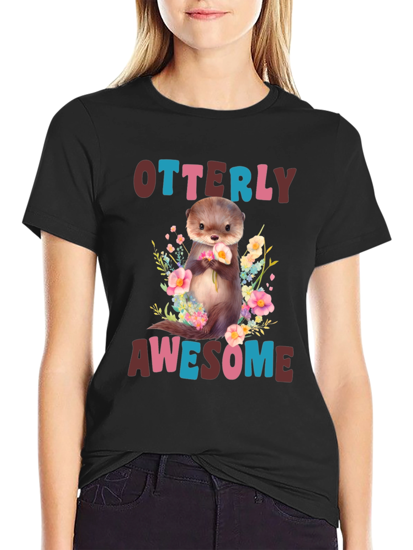 Otterly Awesome Graphic T-Shirt