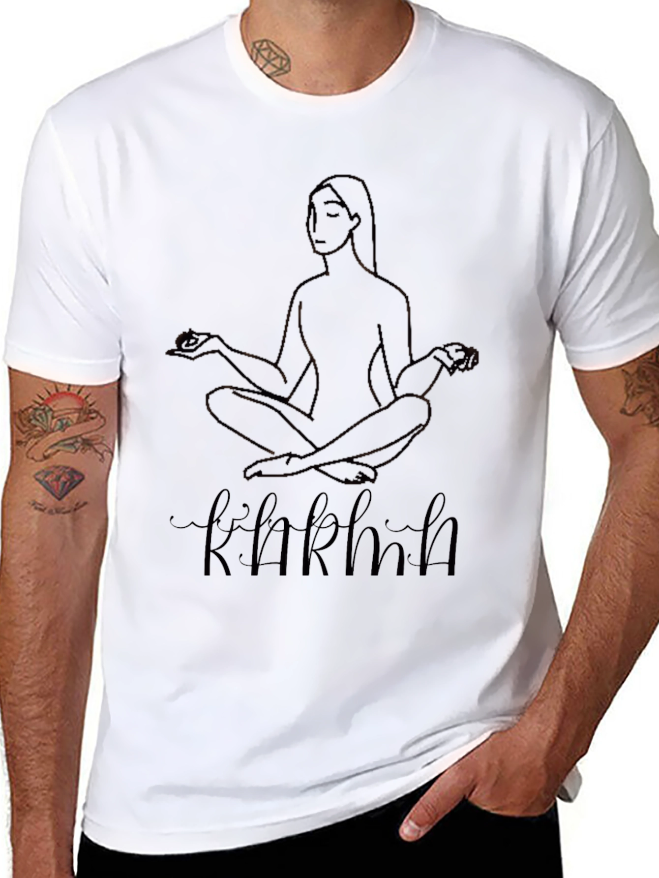 Karma Meditation Graphic T-Shirt - Relaxed Fit