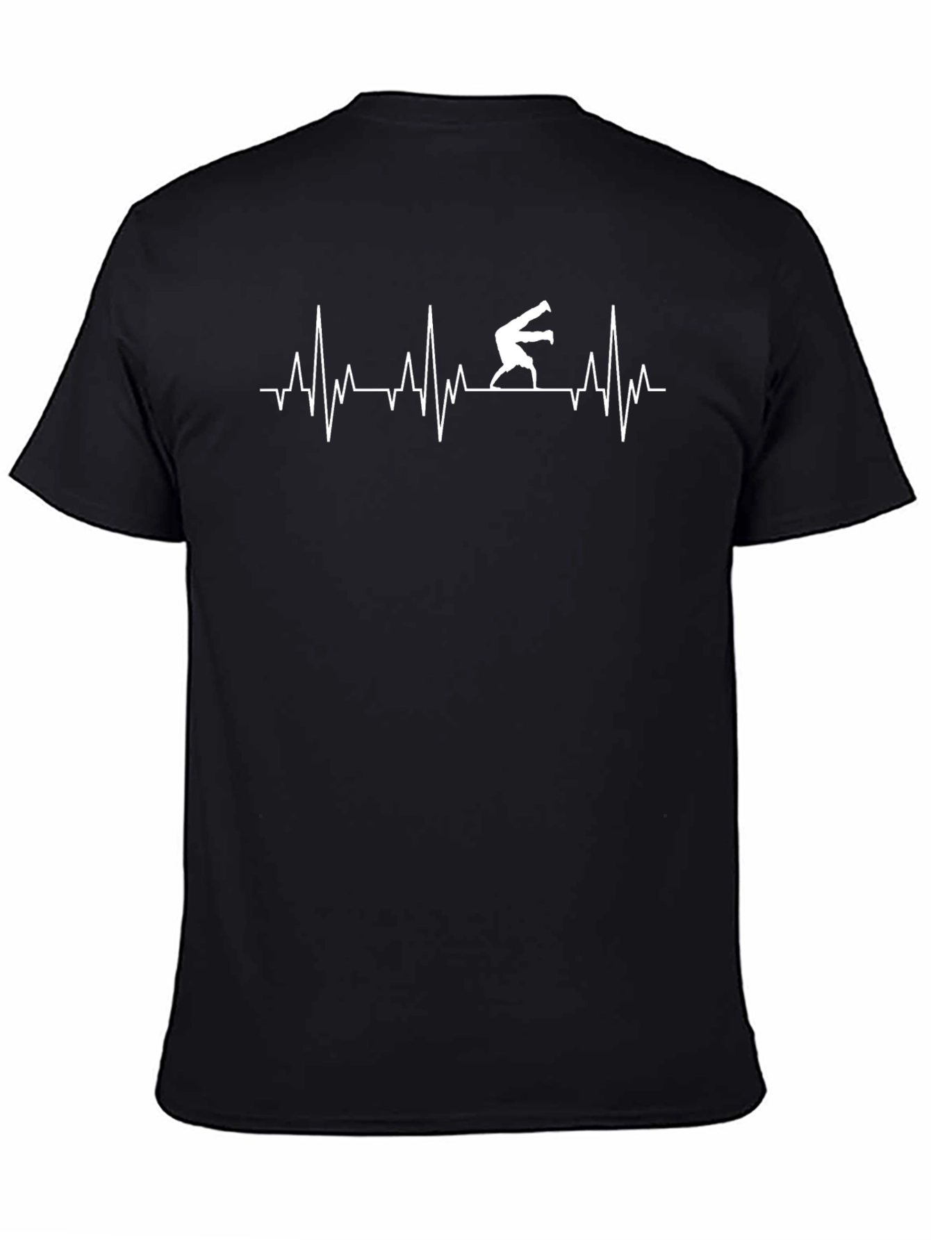 Wrestling Heartbeat T-Shirt - Black Cotton Tee