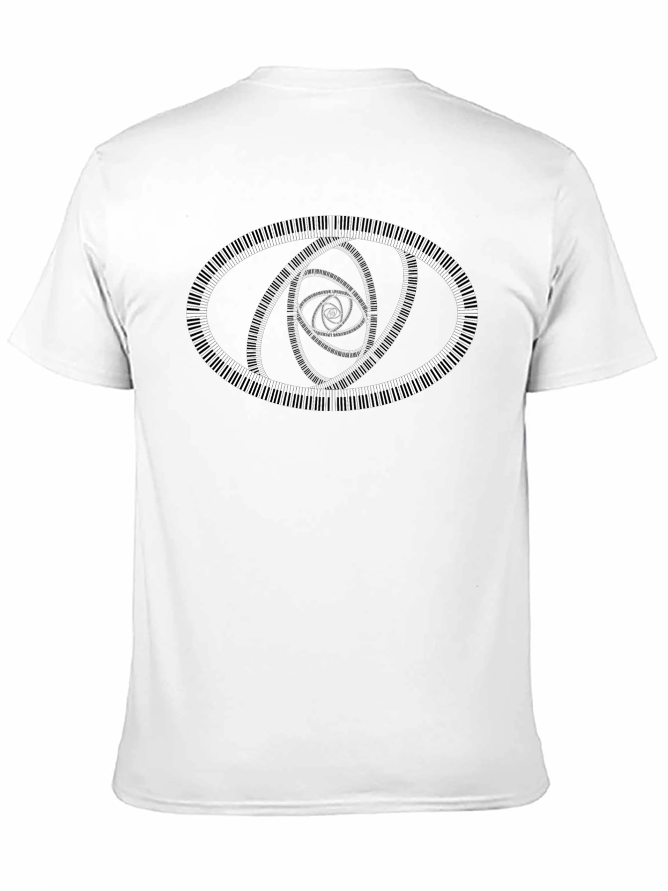 Piano Keys Optical Illusion Graphic Tee