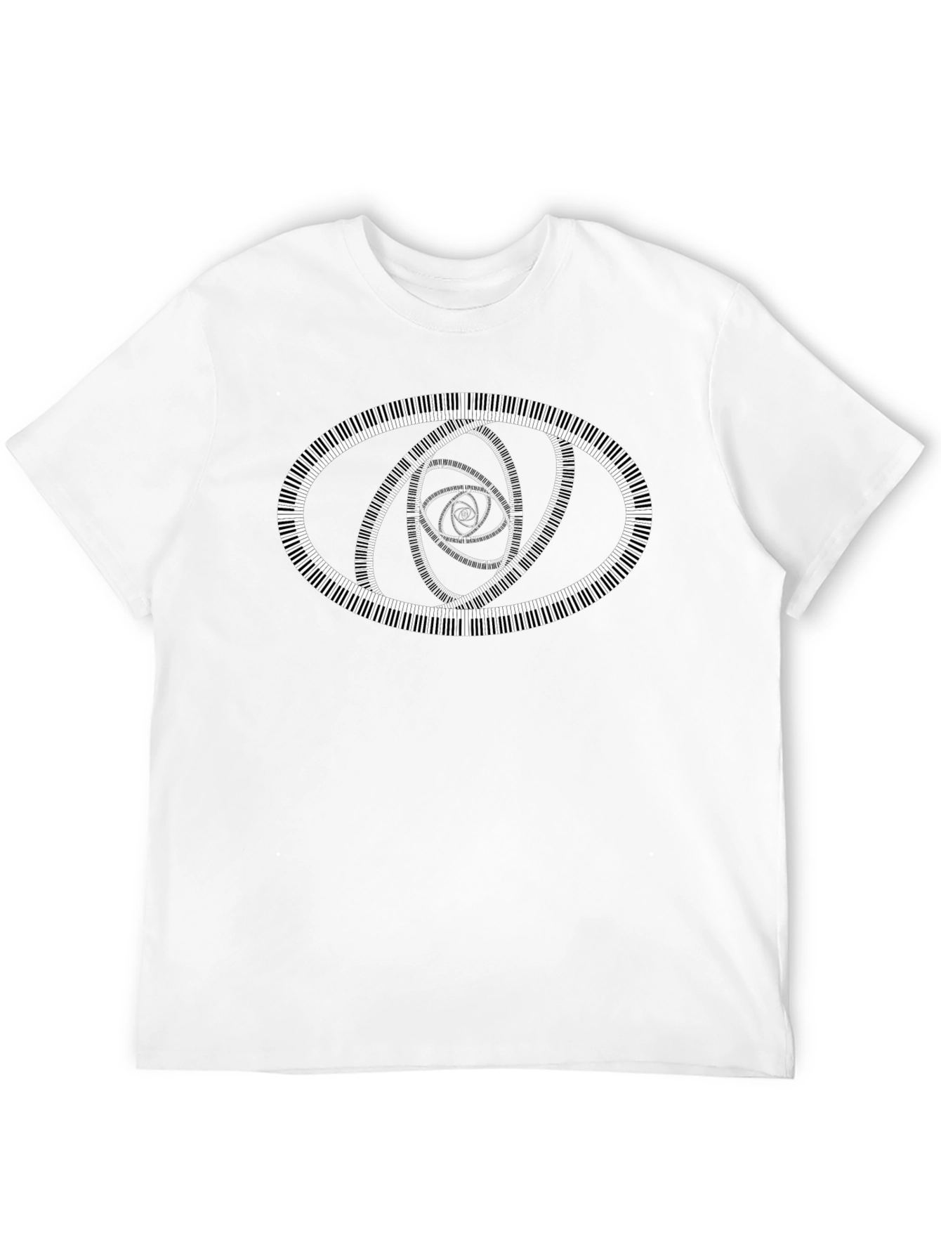 Piano Keys Optical Illusion Graphic Tee
